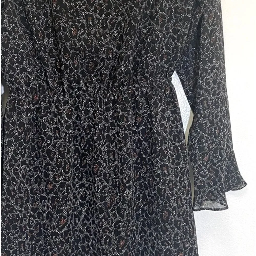 Cupcakes and Cashmere - Abstract Floral Dress Faux Wrap - size MT - Picture 9 of 11